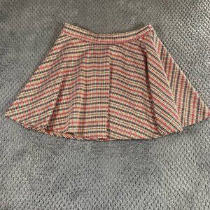 Rainbow Women's Plaid Mini Skirt Size L Schoolgirl Y2K Academia